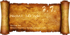 Hechtl Tünde névjegykártya